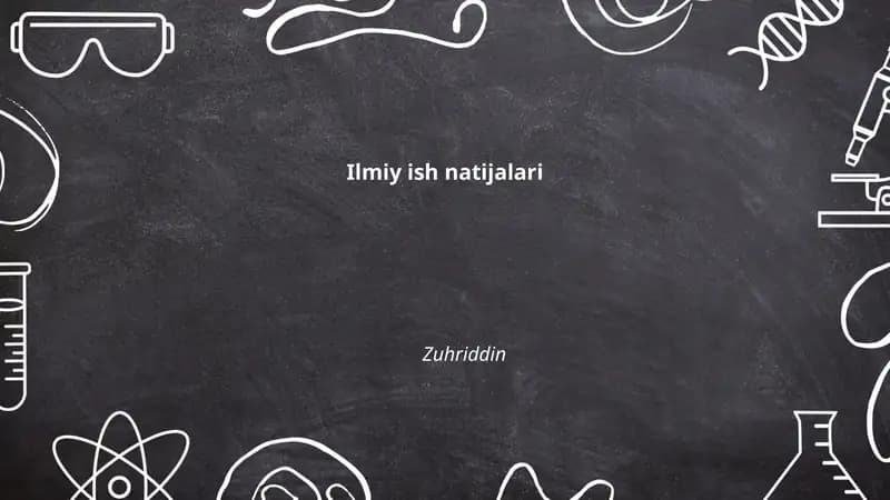 Ilmiy ish natijalari