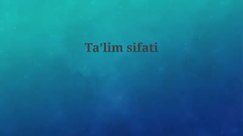 Ta'lim sifati