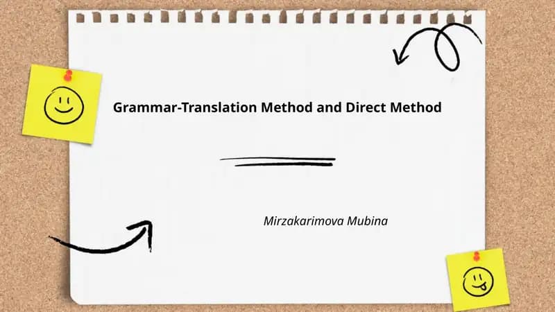 Grammar-Translation Method and Direct Method