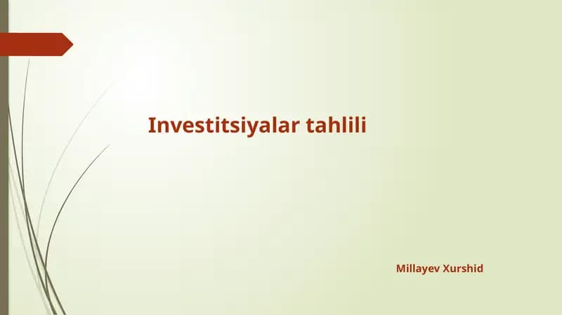 Moliyaviy tahlil fanining metodlari va bosqichlari