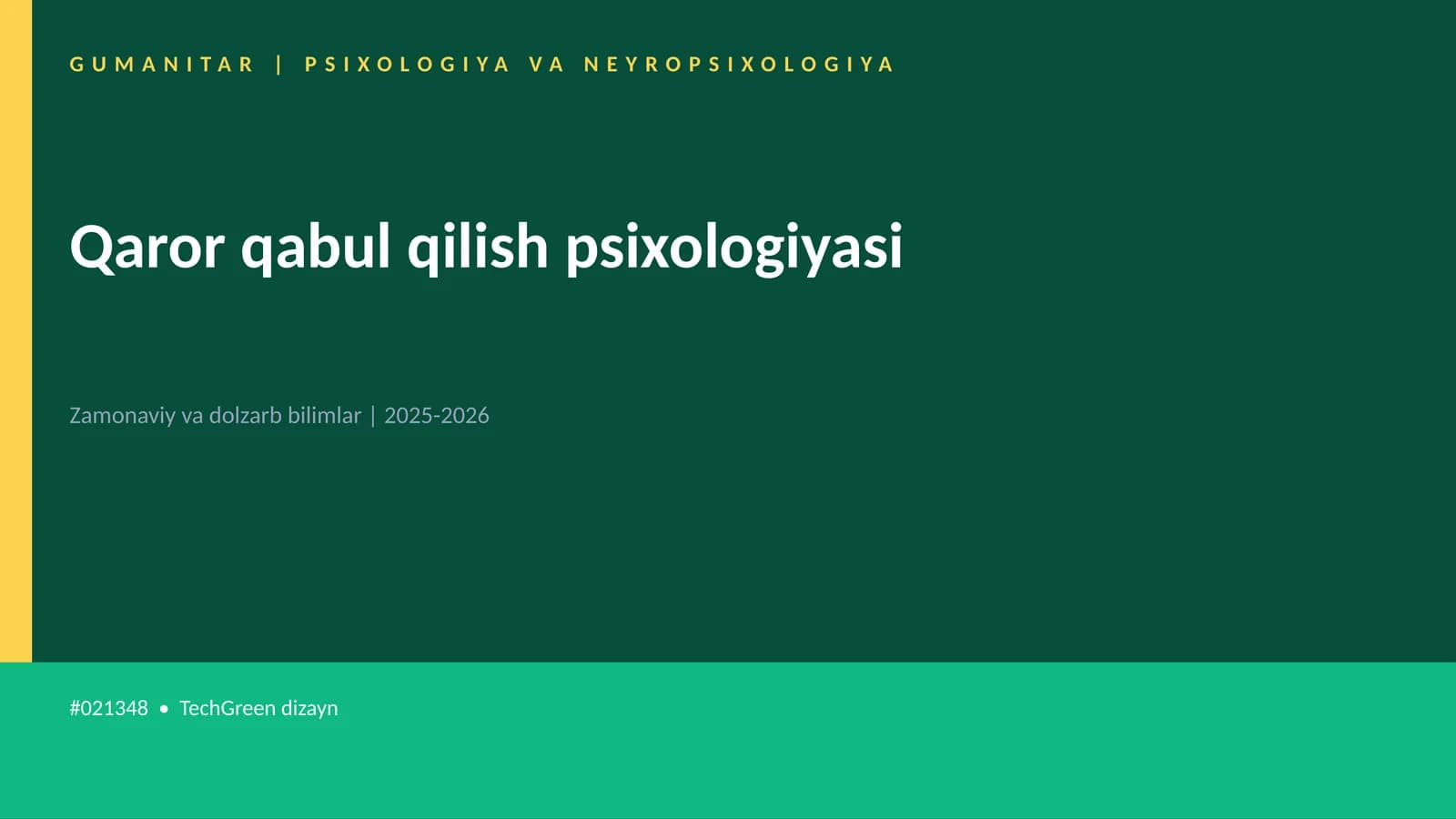 Qaror qabul qilish psixologiyasi