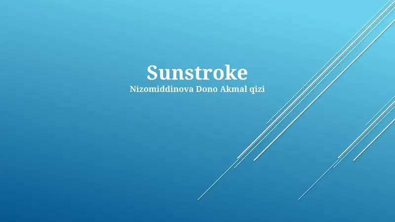Sunstroke