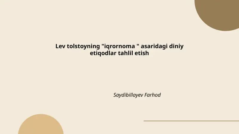 Iqrornomaning asosiy diniy g‘oyalari