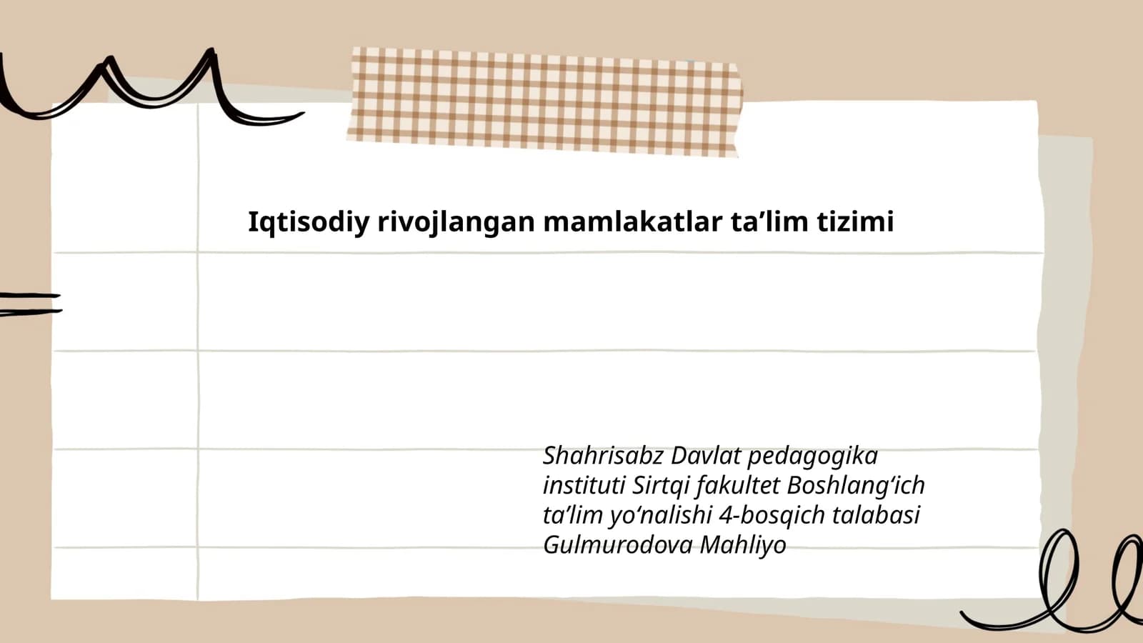 Iqtisodiy rivojlangan mamlakatlar taʼlim tizimi