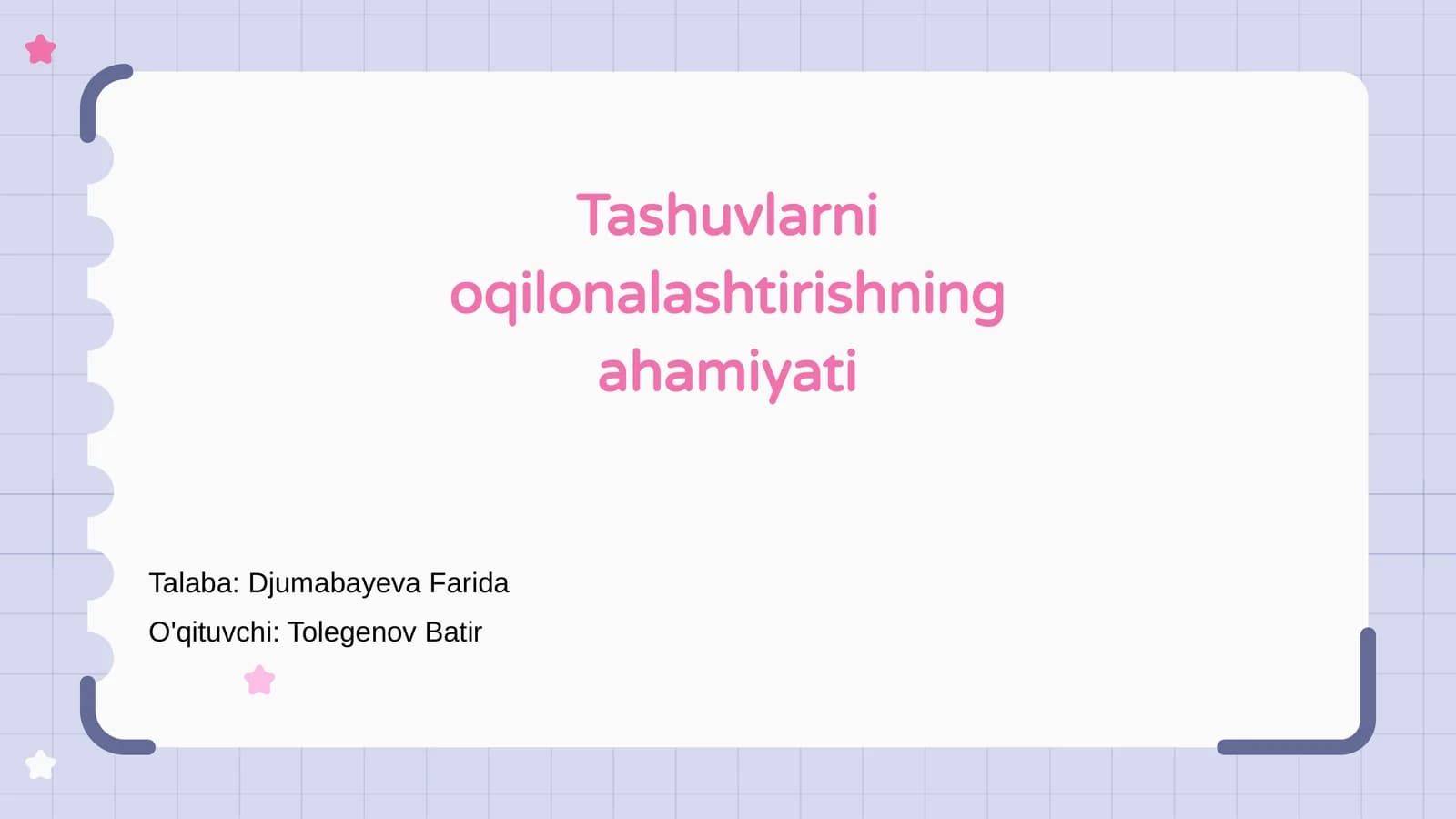 Tashuvlarni oqilonalashtirishning ahamiyati