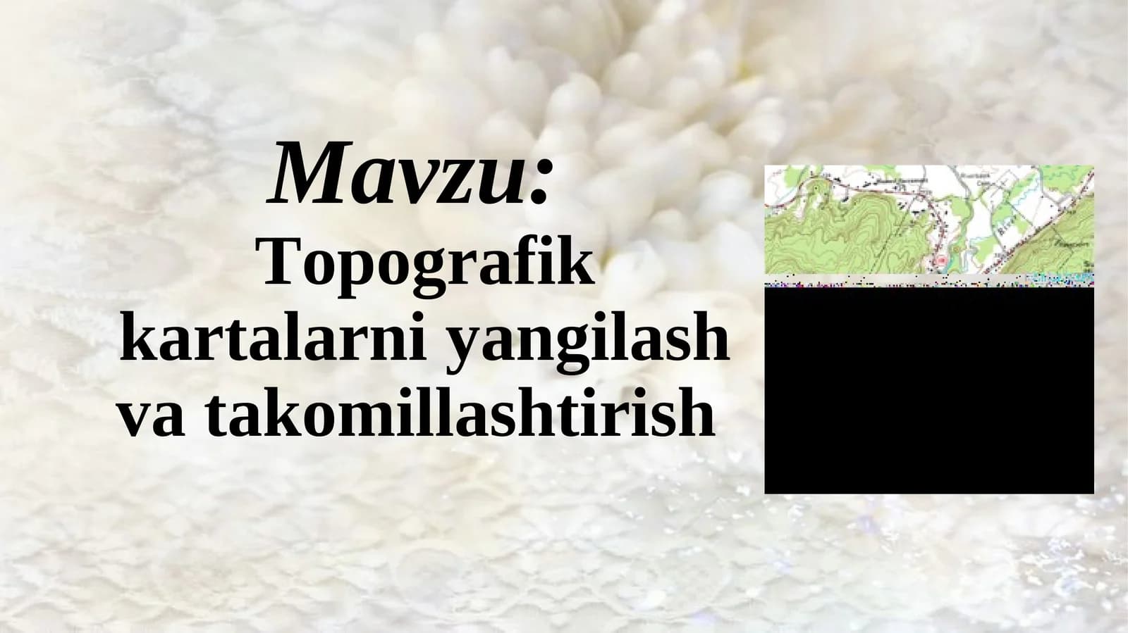 Topografik kartalarni yangilash va takomillashtirish