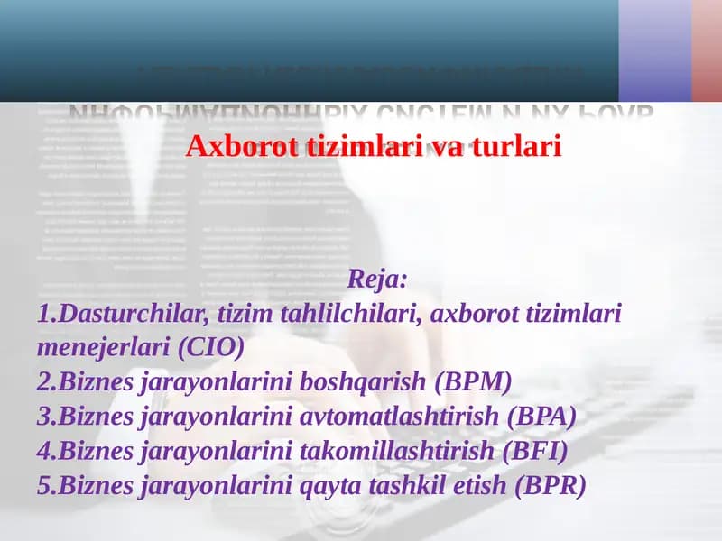 Axborot tizimlari