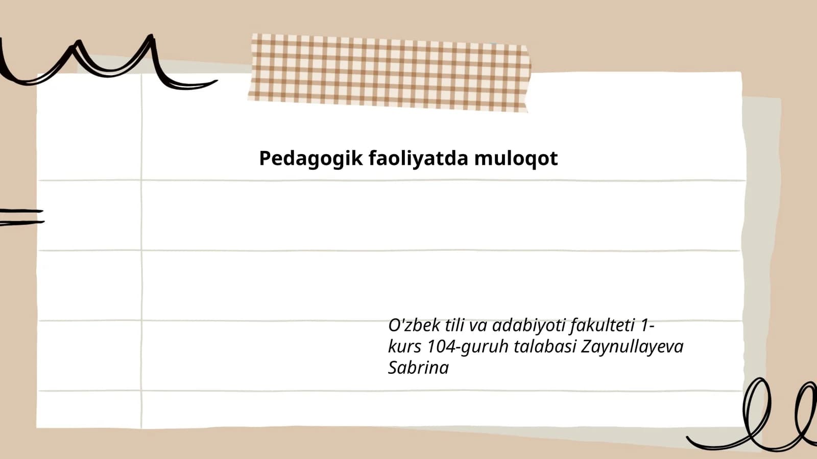 Pedagogik faoliyatda muloqot