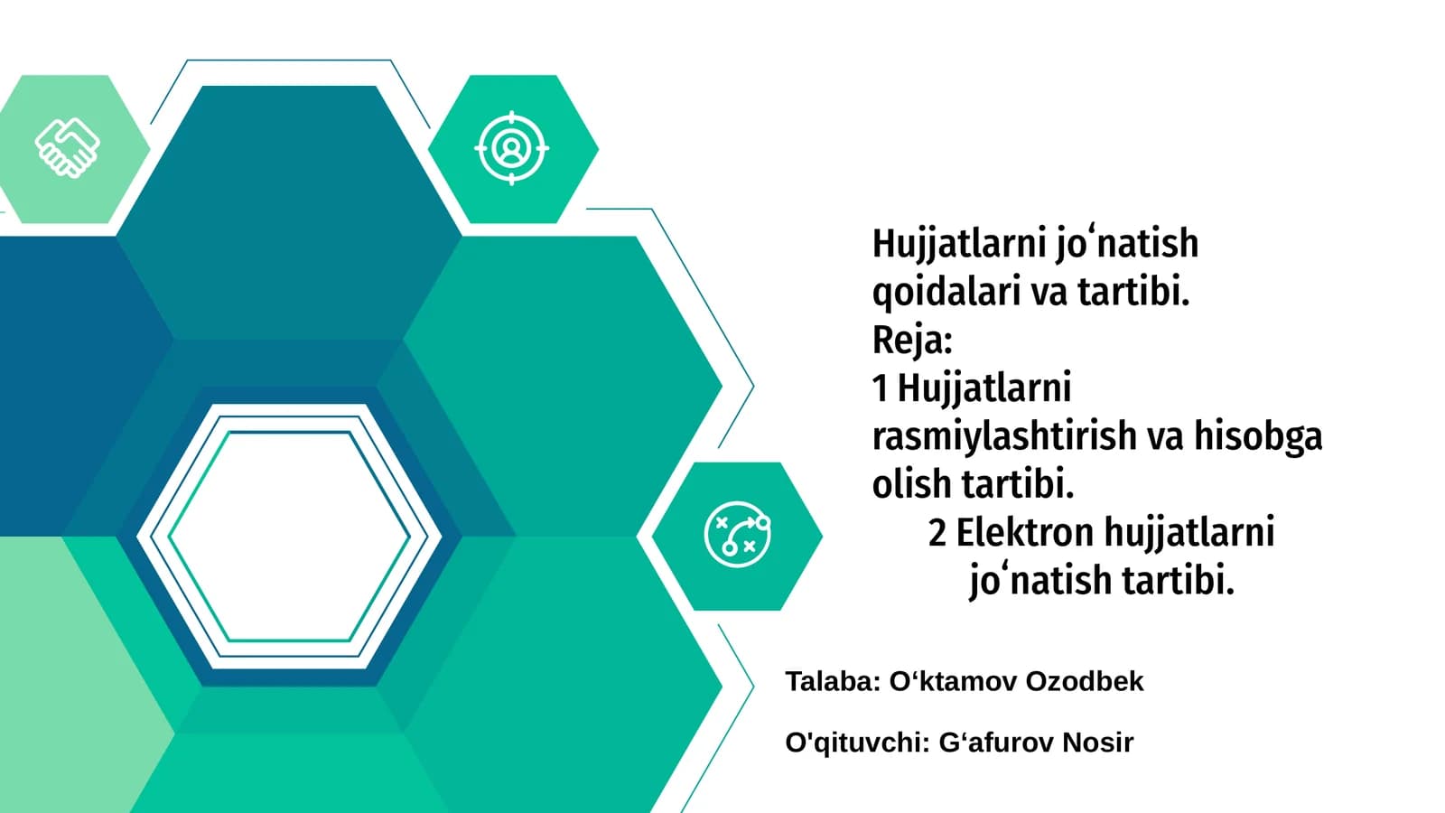 Hujjatlarni joʻnatish qoidalari va tartibi