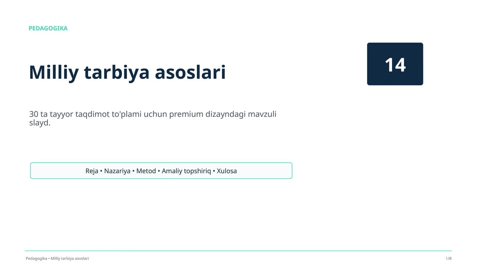 Milliy tarbiya asoslari