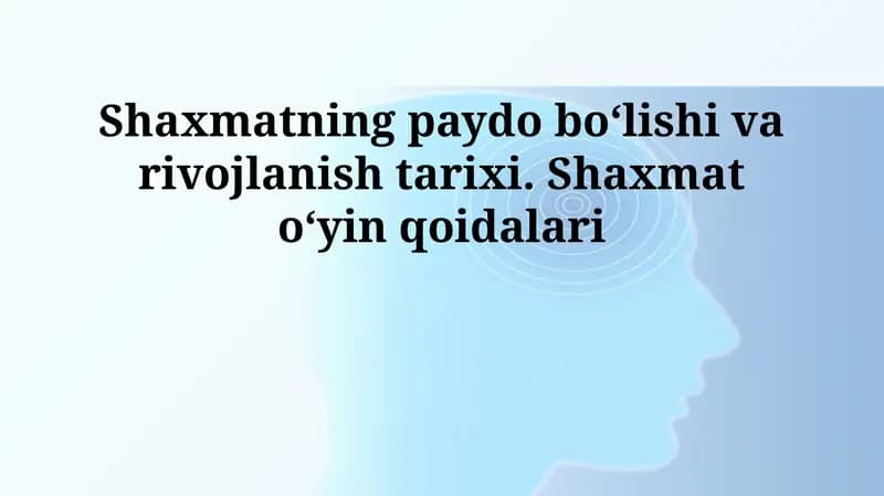 Shaxmatning tarixi