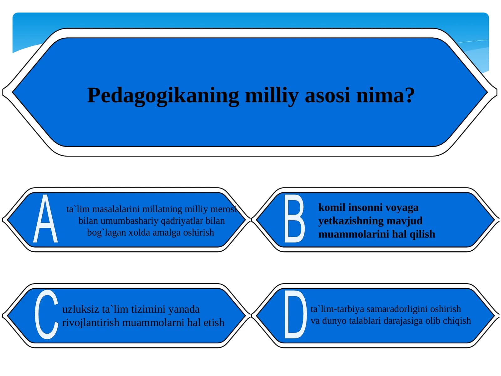 Pedagogikaning milliy asosi nima?
