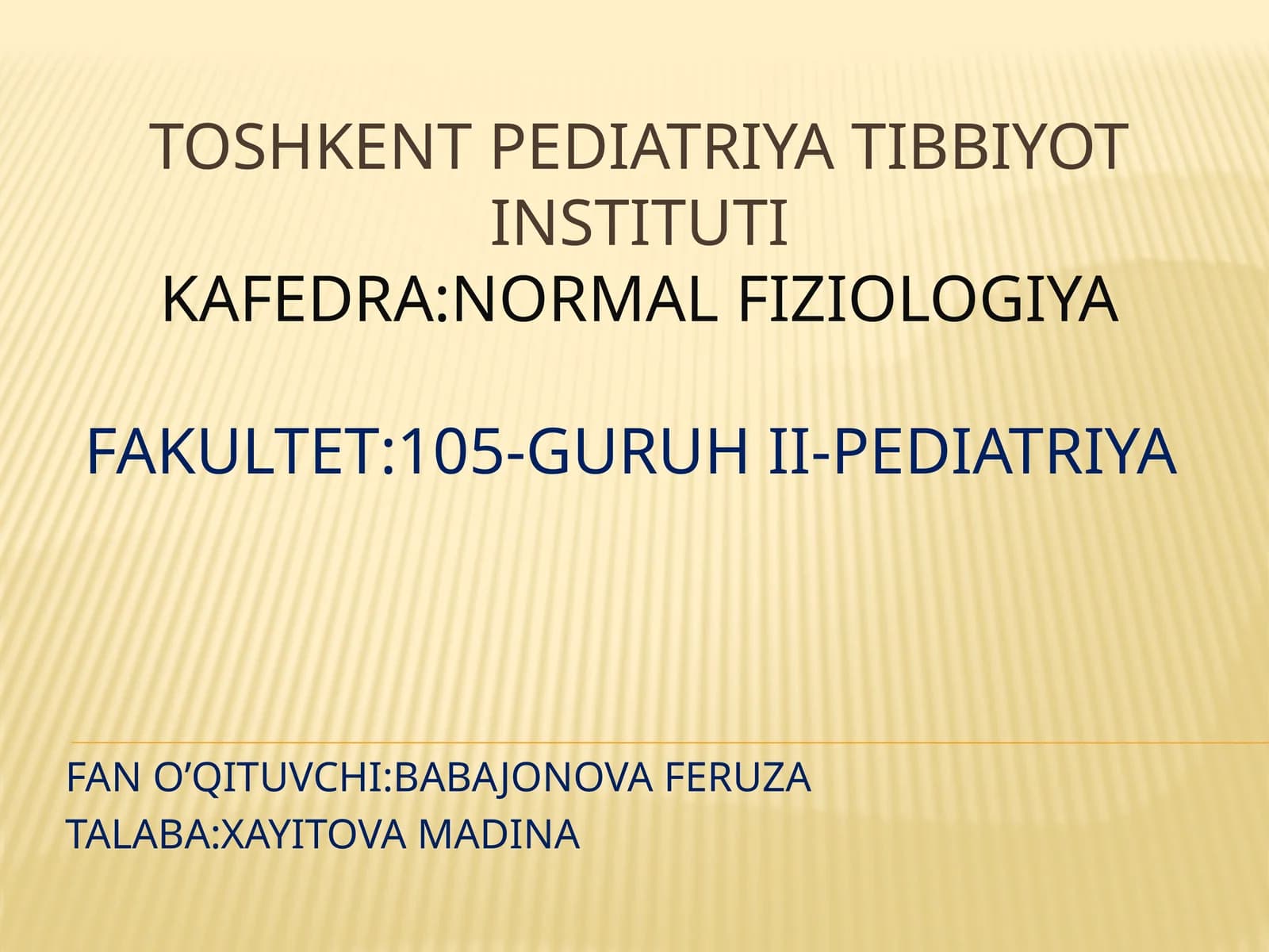 Pul's parametrlari