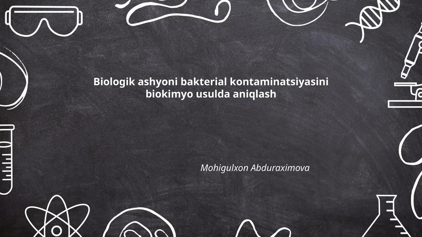Biologik ashyoni bakterial kontaminatsiyasini biokimyo usulda aniqlash