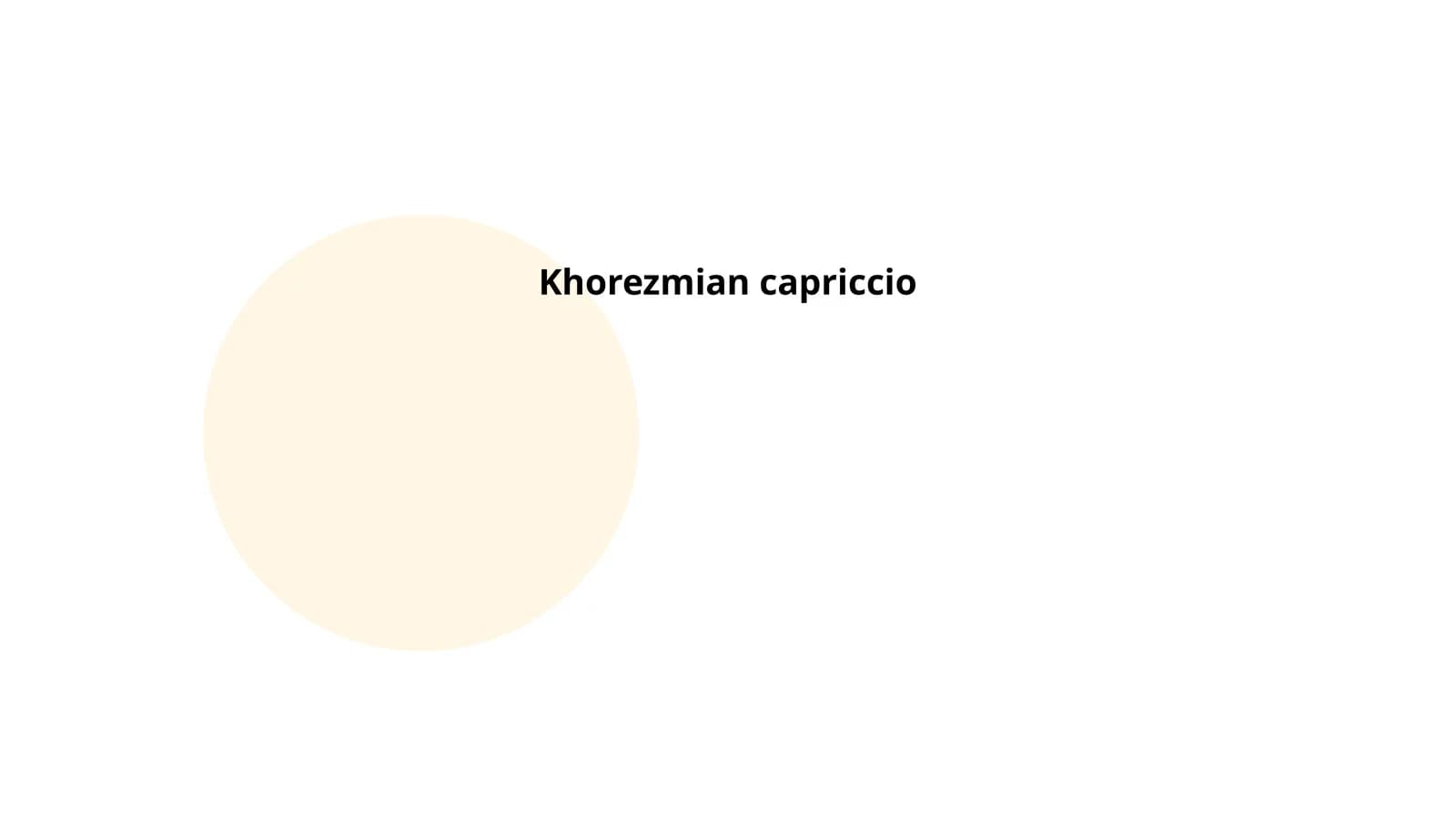 Khorezmian capriccio