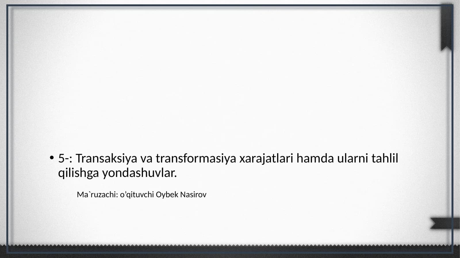 Transaksiya va transformasiya xarajatlari