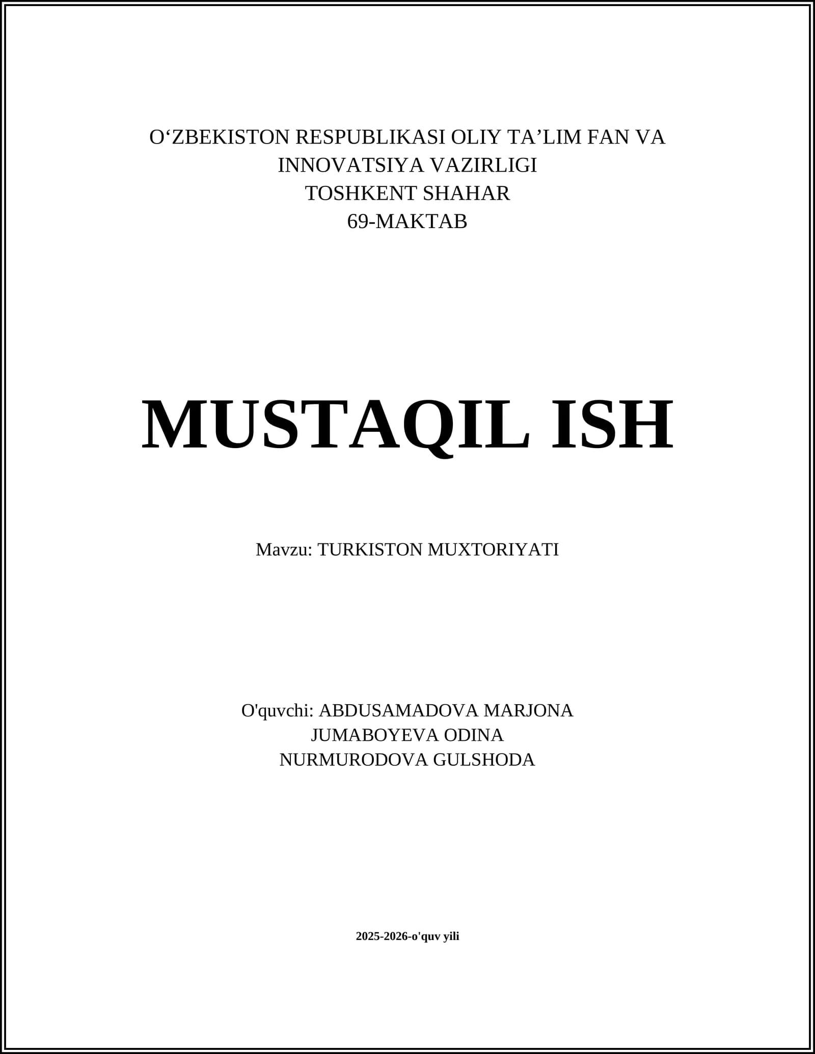 Turkiston Muxtoriyati
