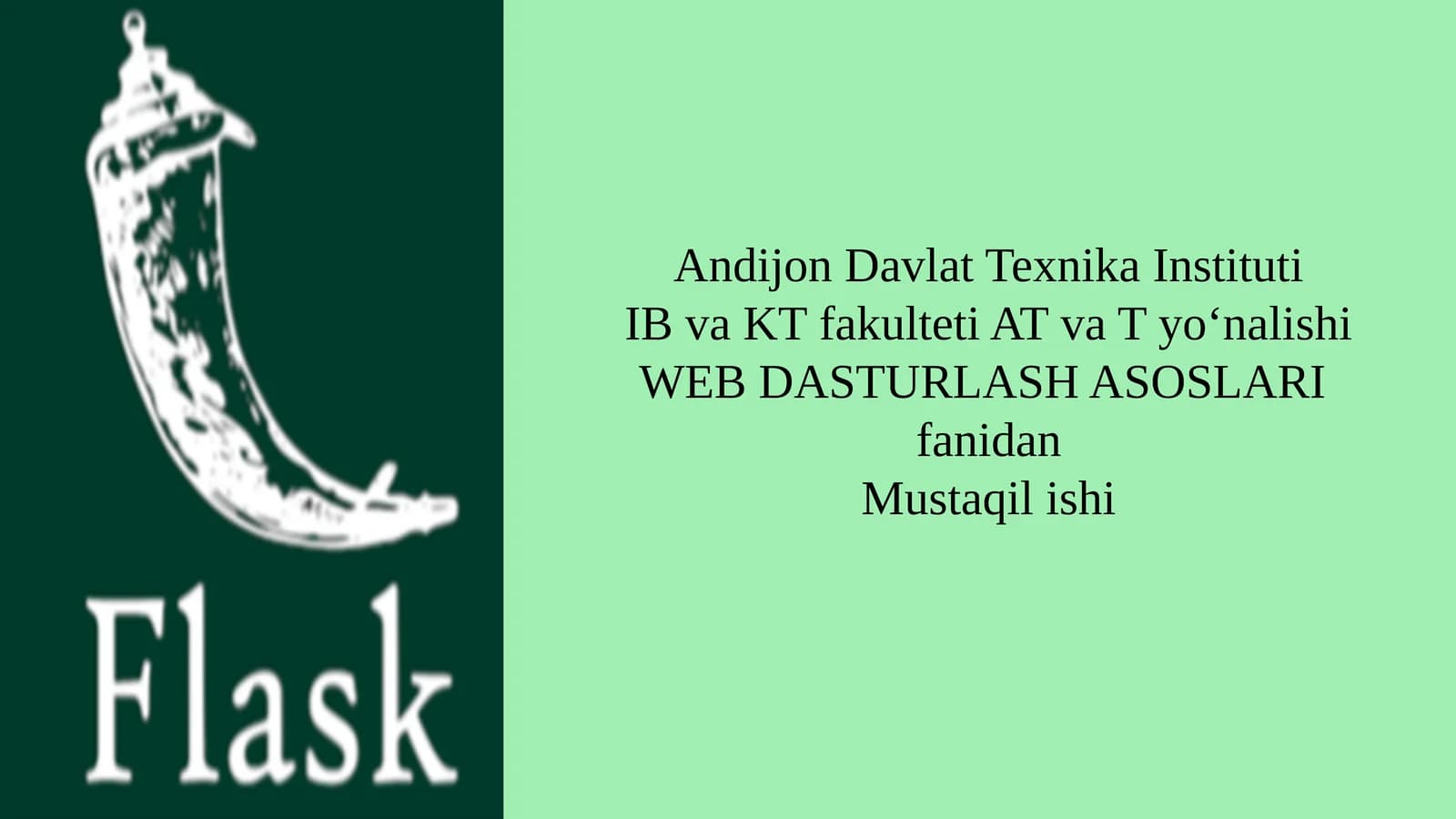 WEBDASTURLASH ASOSLARI