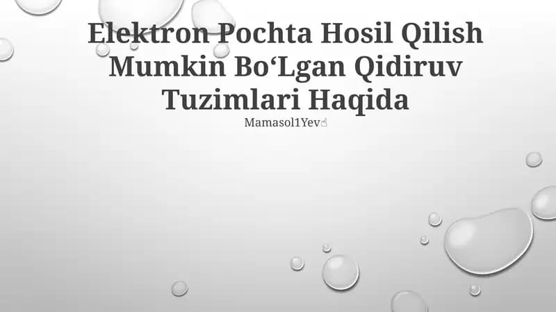 Qidiruv Tuzimlari