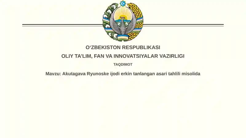 Akutagava Ryunoskei jodierkintanlanganasaritahlilimisolida