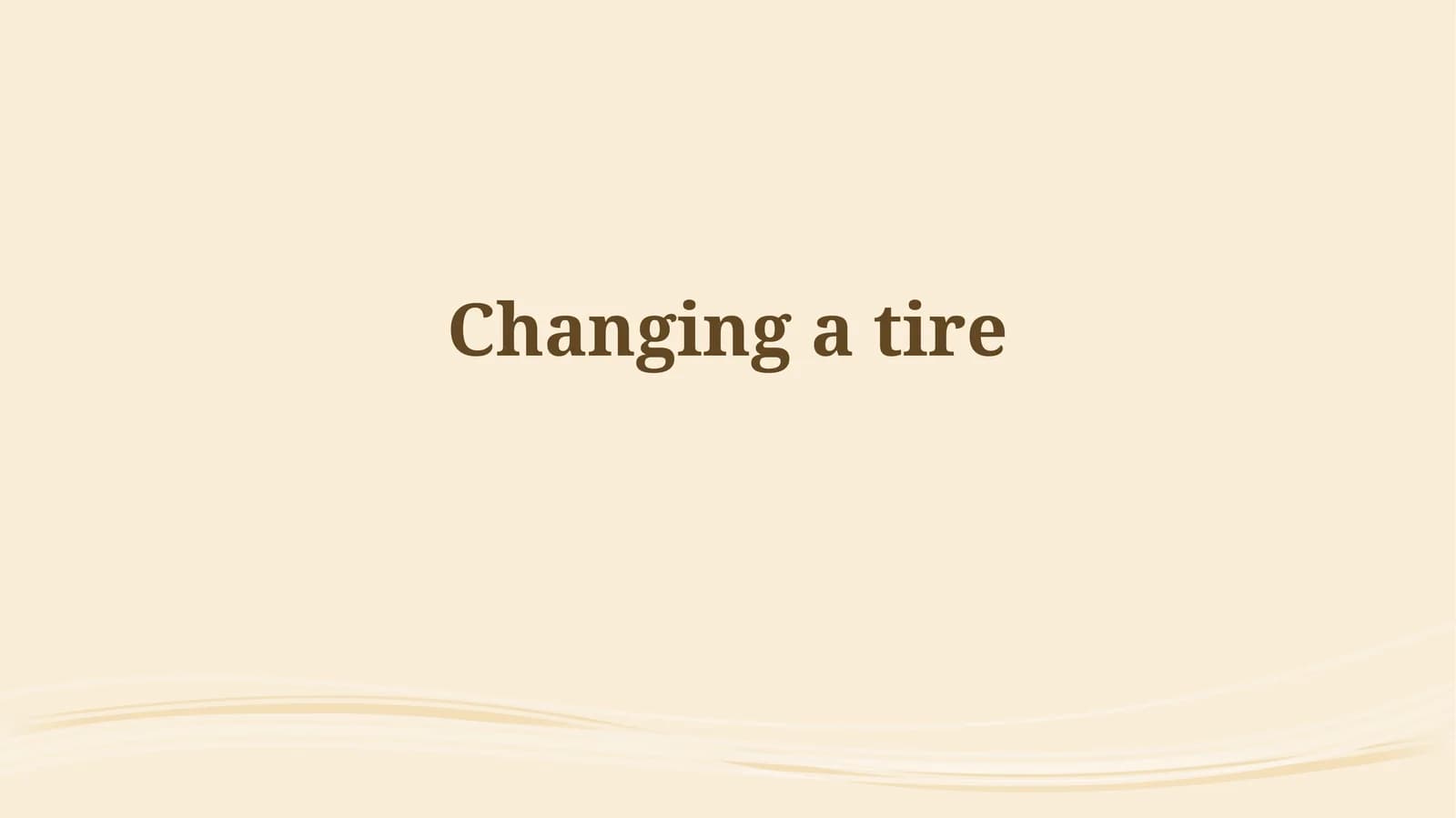 Changing a tire