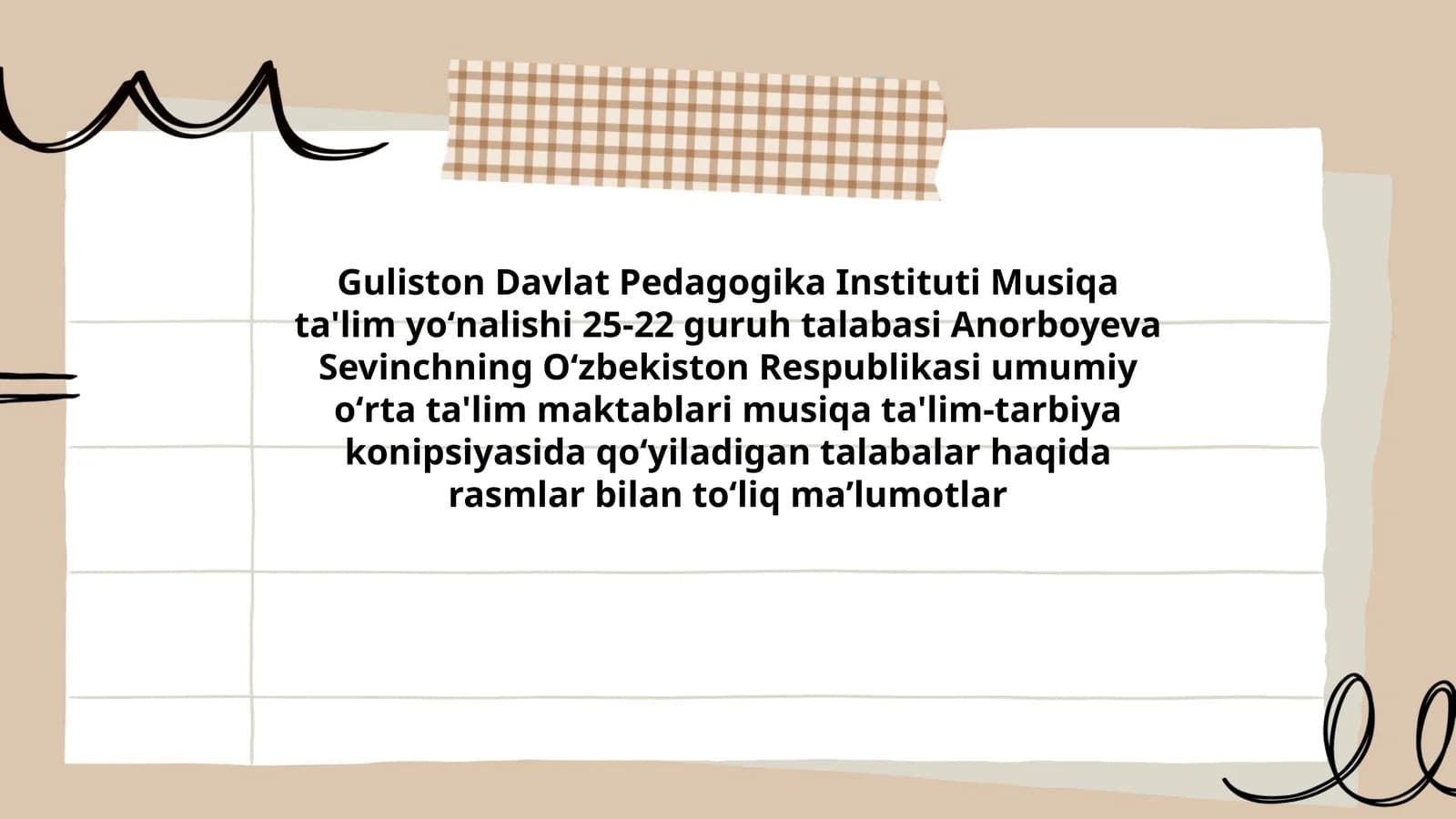 O'zbekiston Respublikasi umumiy oʻrta ta'lim maktablari musiqa ta'lim-tarbiya konipsiyasi