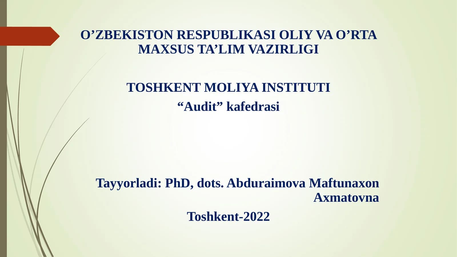 Auditorlik dalillar va ularni olish usullari