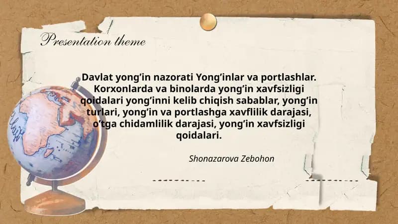 Davlat yong’in nazorati Yong’inlar va portlashlar