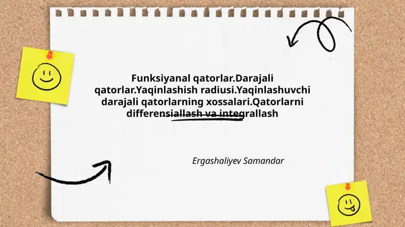 Funksiyanal qatorlar