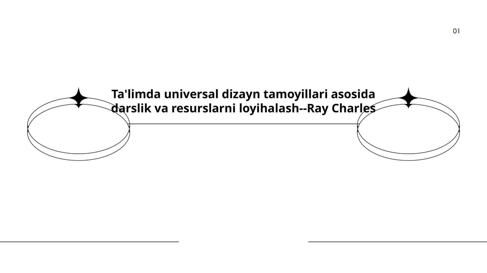Ta'limda universal dizayn tamoyillari asosida darslik va resurslarni loyihalash--Ray Charles