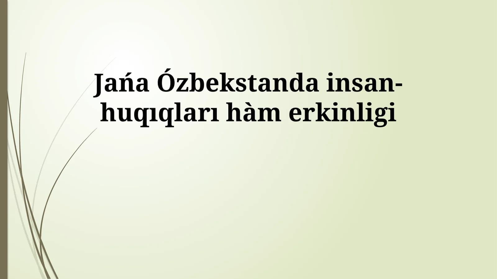 Жаңа Өзбекстандағы инсан ҳуқықлары ҳәм еркинликлери