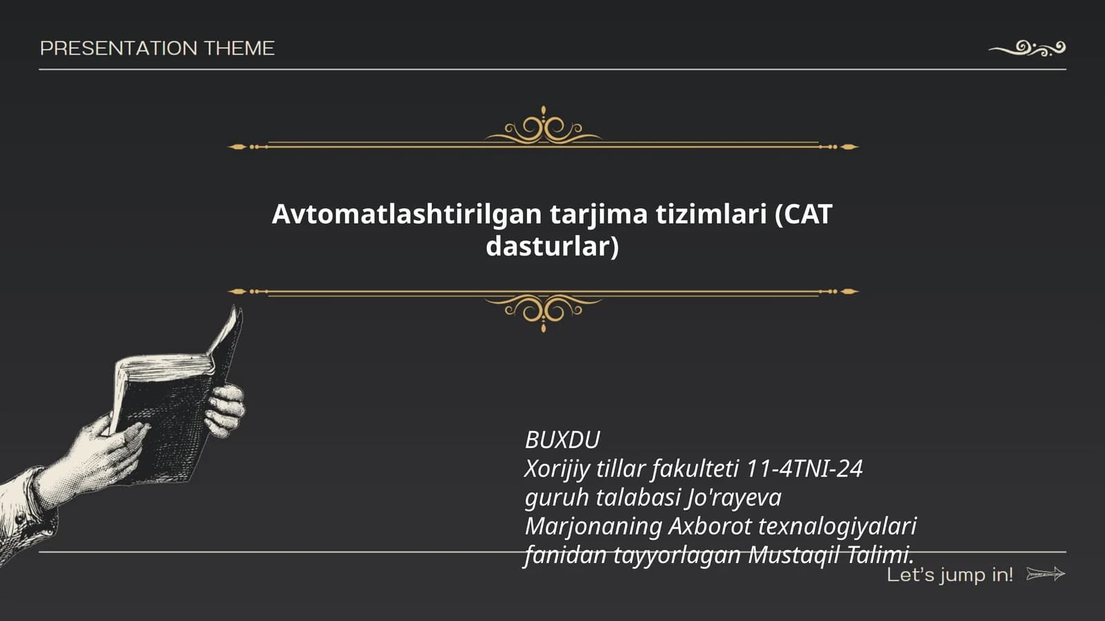 Avtomatlashtirilgan tarjima tizimlari (CAT dasturlar)