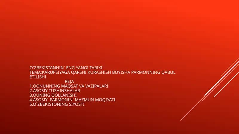 O`ZBEKISTANNIN`ENGYANGITARIXITEMA