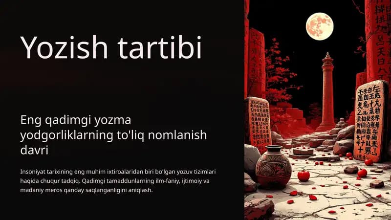 Qadimgi yozma yodgorliklarning to'liq nomlanish davri