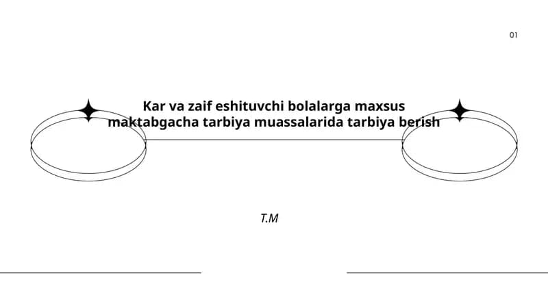 Kar va zaif eshituvchi bolalarga maxsus maktabgacha tarbiya muassalarida tarbiya berish