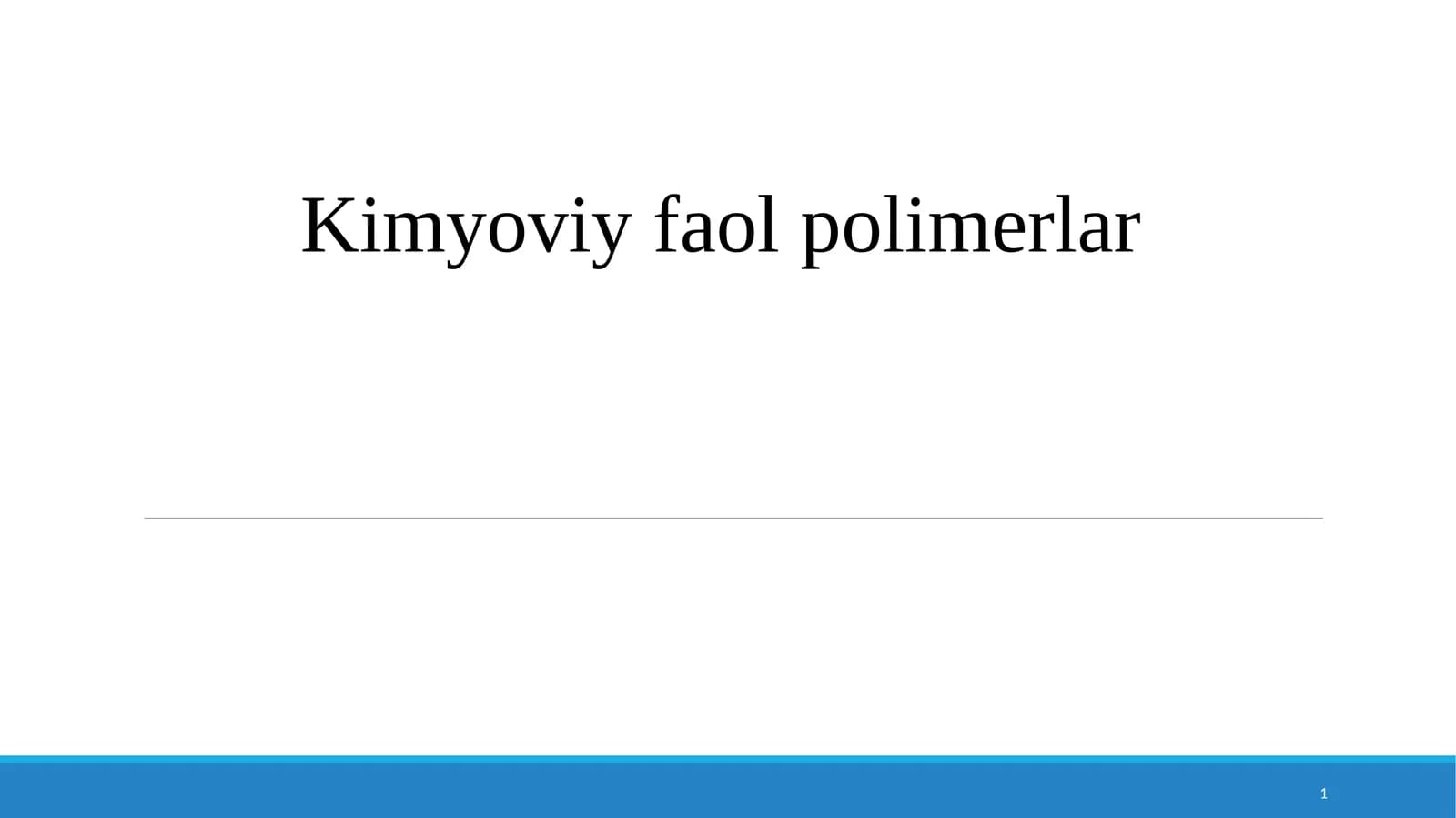 Kimyoviy faol polimerlar