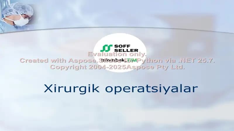 Xirurgik operatsiyalar