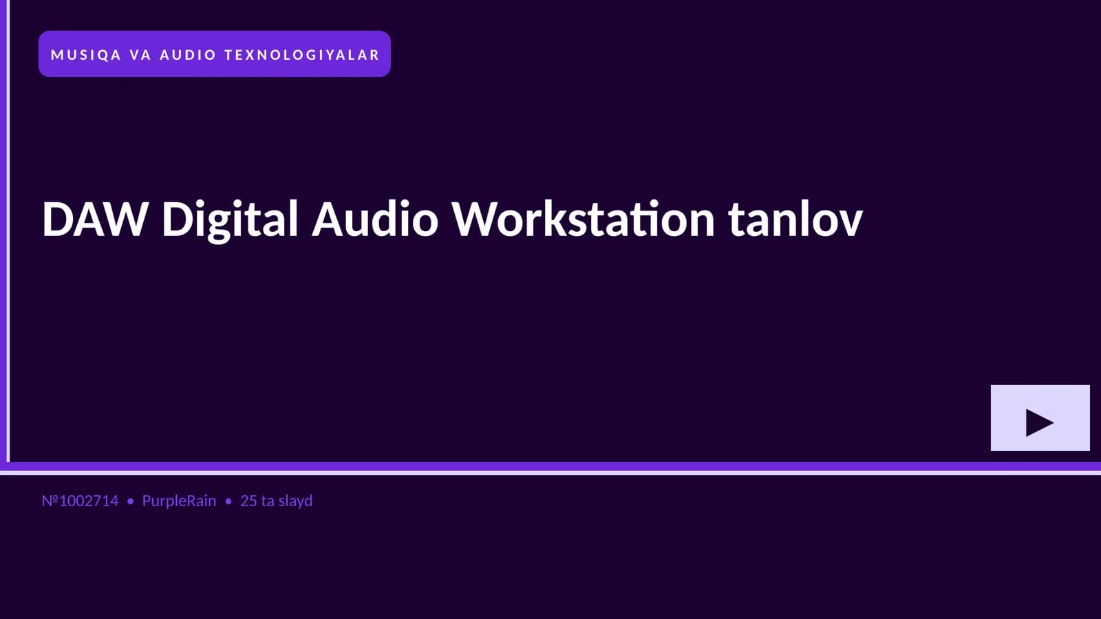 DAW Digital Audio Workstation tanlov