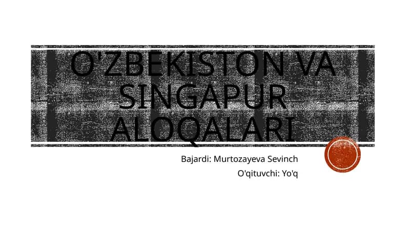 O'zbekiston va Singapur aloqalari