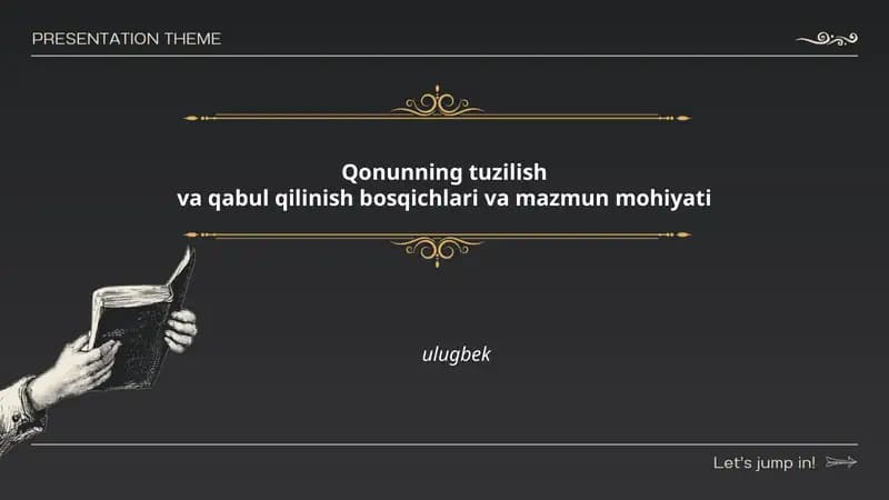 Qonun tushunchasi va ahamiyati