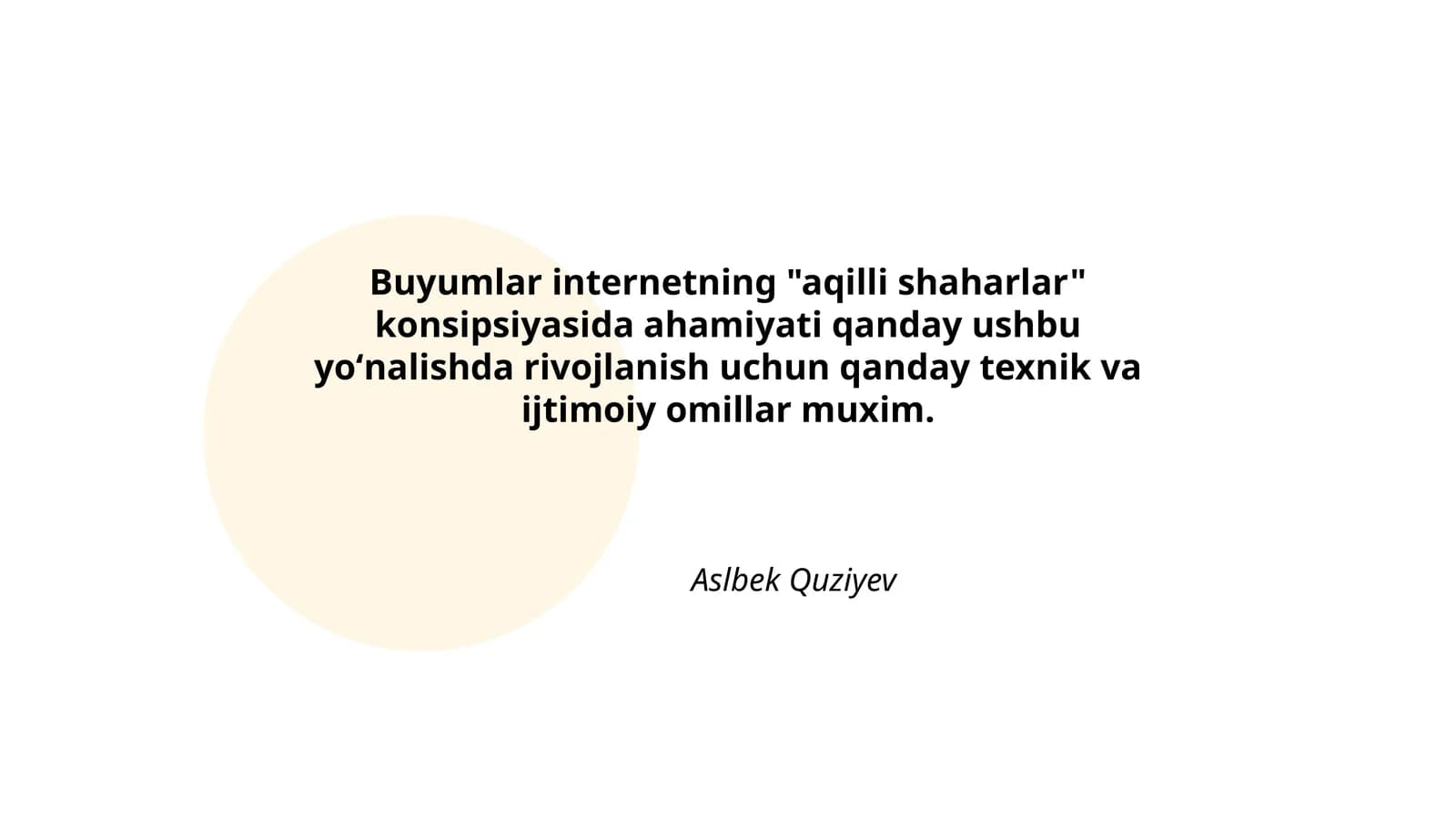 Buyumlar internet va aqlli shaharlar