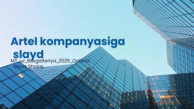 Artel kompaniyasining tarixiy rivojlanishi