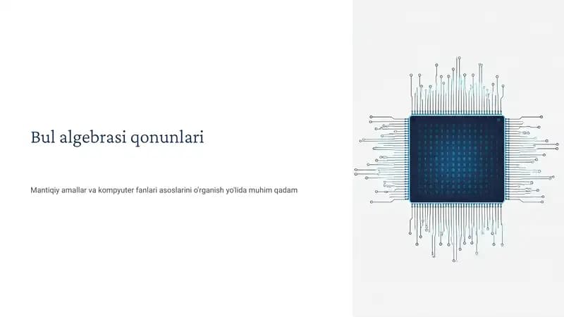 Bul algebrasi qonunlari