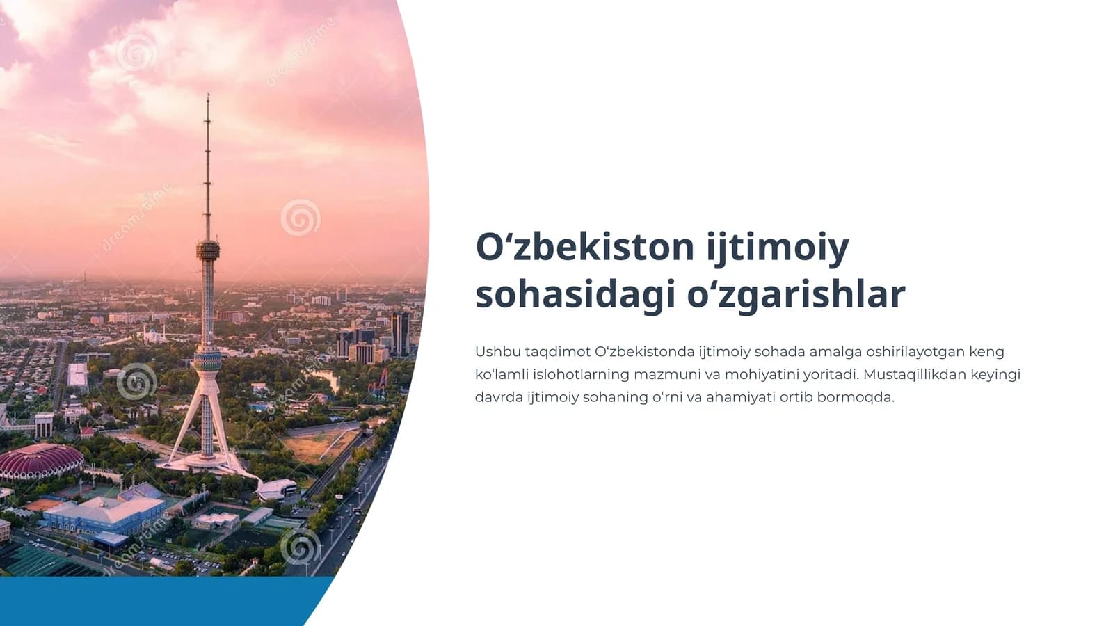 O'zbekiston ijtimoiy sohasidagi o'zgarishlar