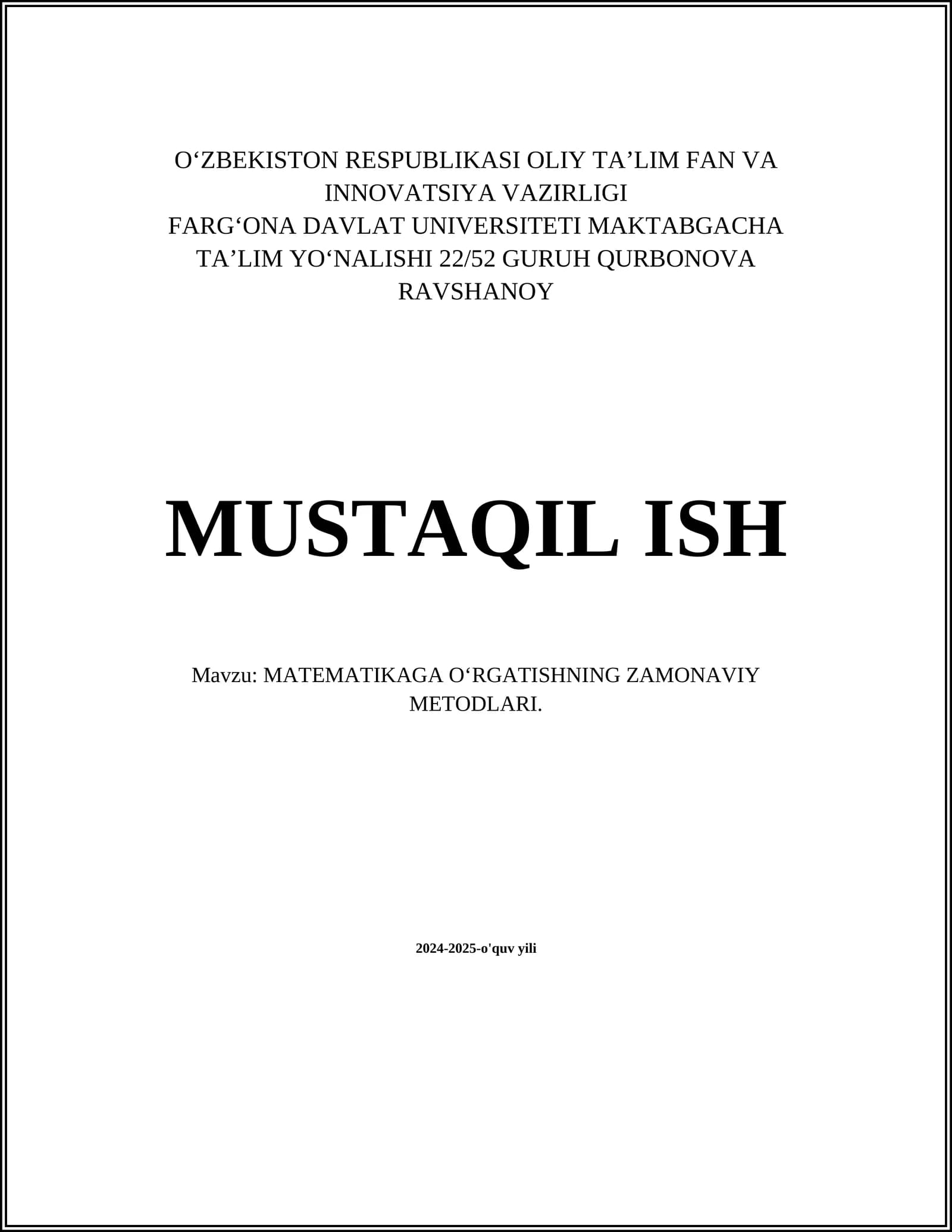 Interfaol o'qitish usullari