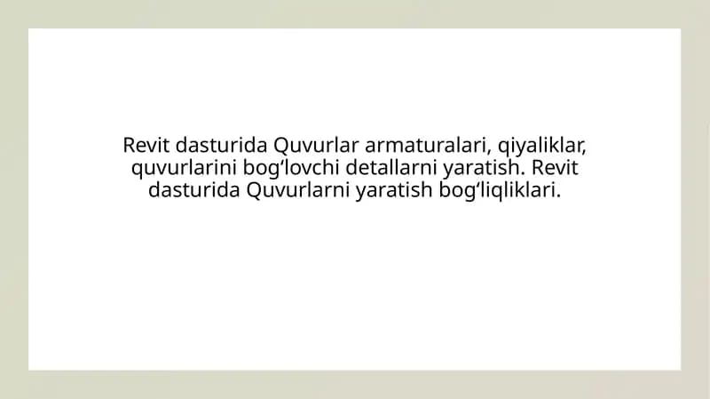 Revitdasturida Quvurlar