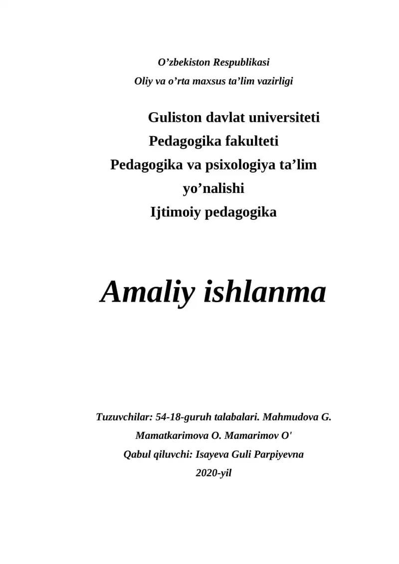 Ijtimoiy pedagogikaning texnalogiyani ishlab chiqish va realizatsiyalsh sxema algaritmini tuzish.