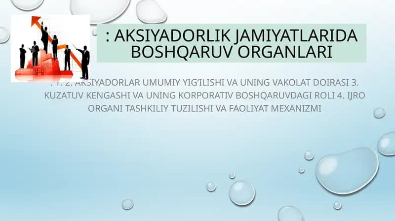 Aksiyadorlik jamiyatlarida boshqaruv organlari