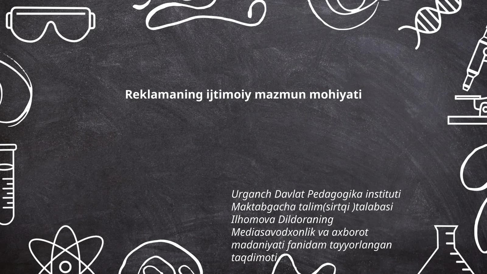 Reklamaning ijtimoiy mazmun mohiyati