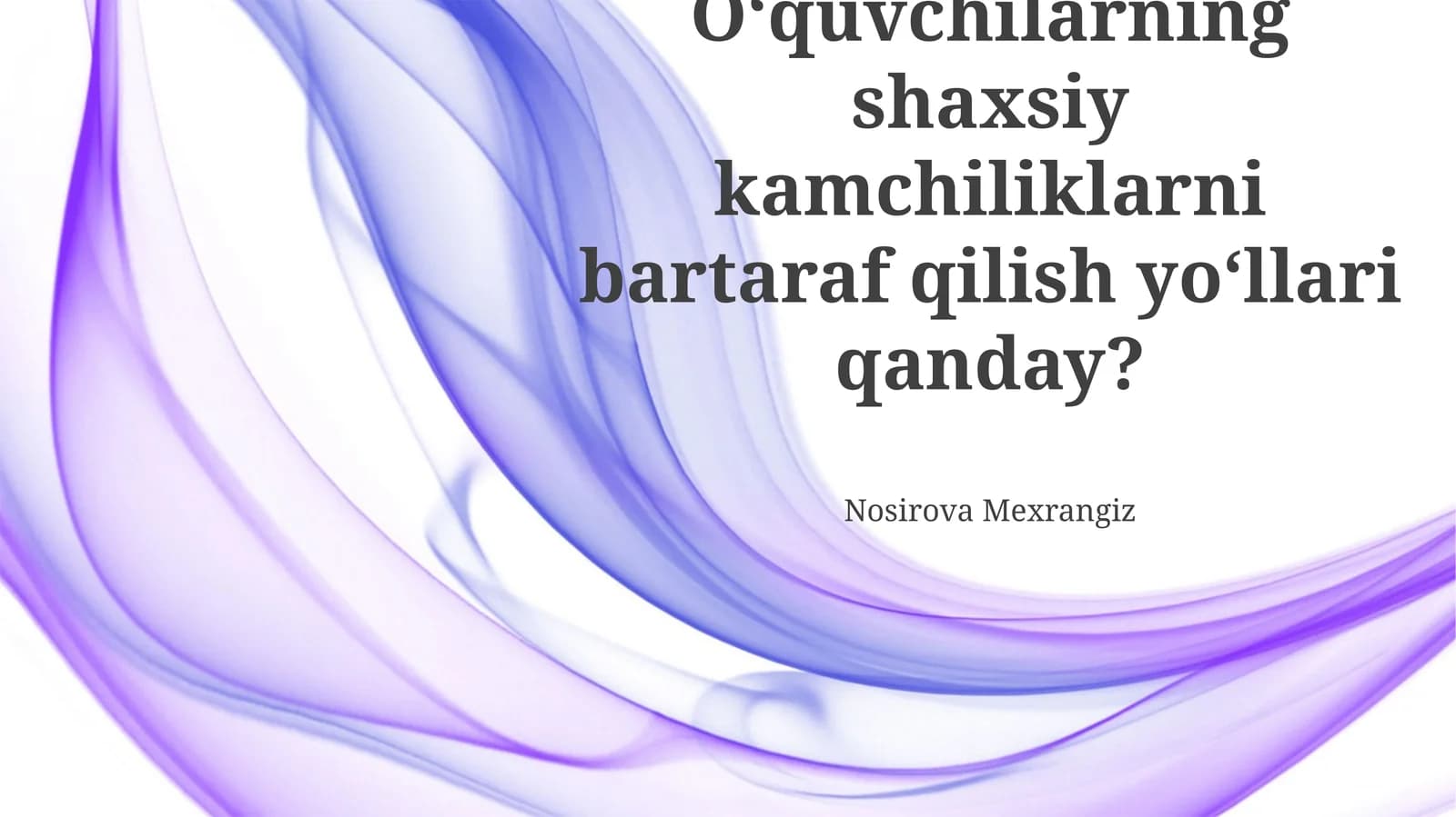 Kamchiliklarni Aniqlash va Tahlil Qilish
